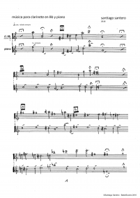 música para clarinete y piano A4 z 2 7-4518